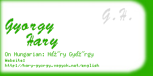 gyorgy hary business card